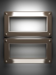 Obraz premium polished metal element on gray background