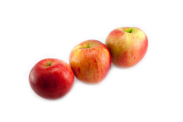 Ripe red apple Isolated on white background