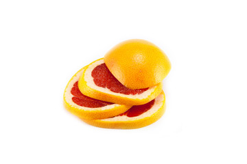 Fototapeta na wymiar Grapefruit sliced and stacked