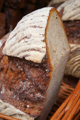 Traditional baked bread.