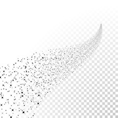 Falling sparkling stars trail, light effect. © Ron Dale