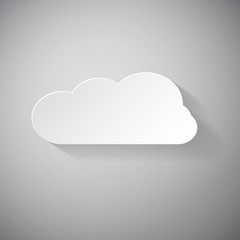 Cloud - Paper Cut Vector Illustration