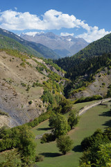 Fototapeta na wymiar Mountain landscape in Georgia