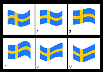 Animation Swedish flag
