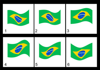 Animation Brazilian flag
