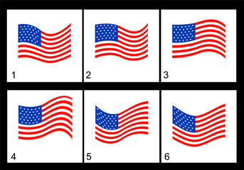 Animation of the American flag - 95407353