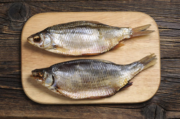 Two dried fish