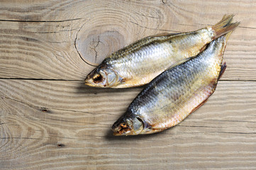 Two dried fish