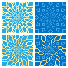 Geometric Background Set. Oriental Style. Vector