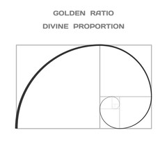 Golden Ratio. Divine Proportion. Ideal Section. Vector