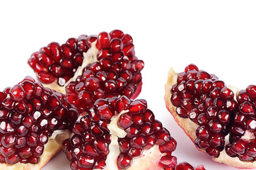 The fresh pomegranate as a background