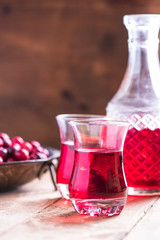 Homemade winter festive cranberry drink