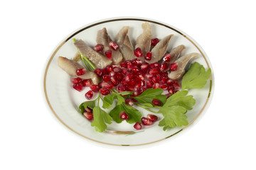 Herring with garnet