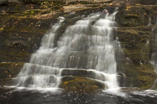 Main Waterfall At Kent Falls State Park In Western Connecticut.