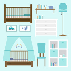 Baby room with furniture.