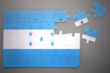 puzzle with the national flag of honduras