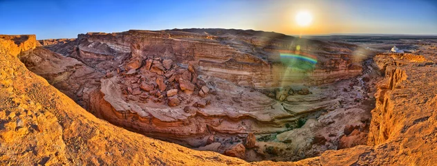 Afwasbaar Fotobehang Canyon Tamerza canyon, Star Wars, Sahara desert, Tunisia, Africa