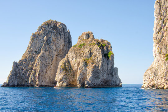 Faraglioni Cliffs, Capri, Italy, Europe