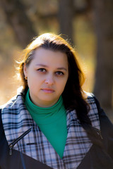 Fototapeta premium Beautiful woman gazes intently.