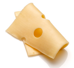 cheese slice isolated on white background cutout