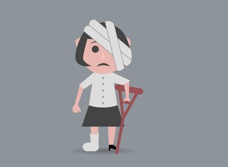 sick woman doll