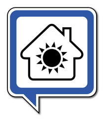 Logo maison et chauffage.