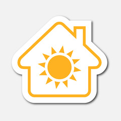 Logo maison et chauffage.