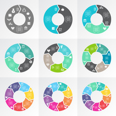 Circle arrows for infographic.