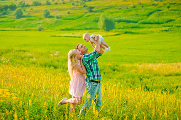 young family  with baby
