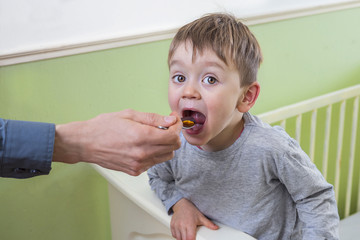 Child getting medicine