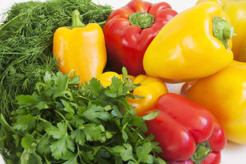 peppers, parsley and dill