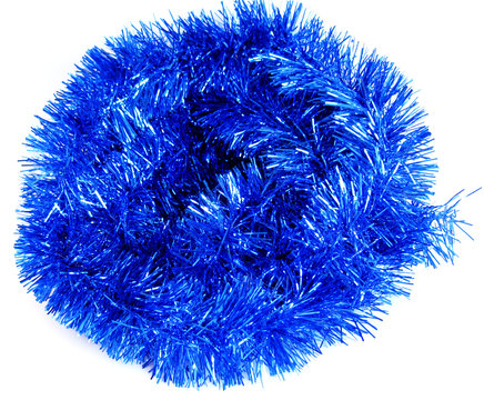 Espumill&oacute;n azul decorativo para Navidad.