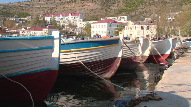 Balaklava - harbor with boats