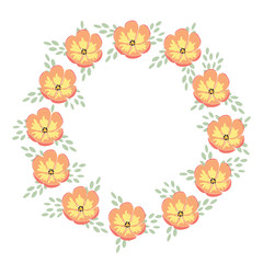 Floral vector frame