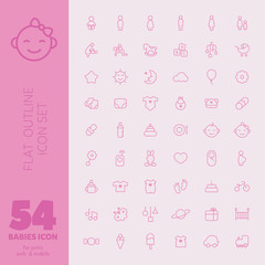 baby icon set