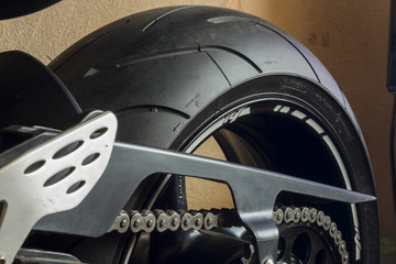 the rear wheel sports bike