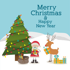 happy merry christmas design 