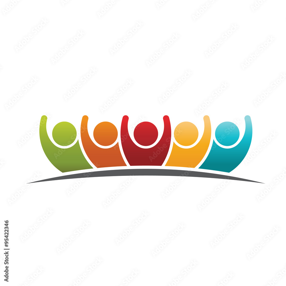 Wall mural People Family logo