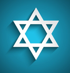 Star of David, judaism symbol. Vector design