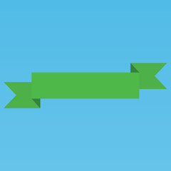 Green ribbon banner