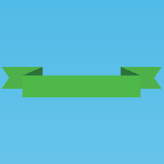 Green ribbon banner