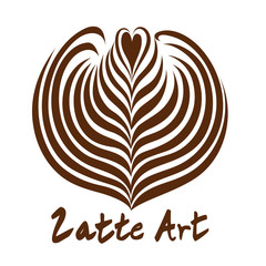 Rosetta Latte Art Coffee Logo Icon