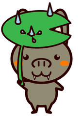 傘をさす動物シリーズ