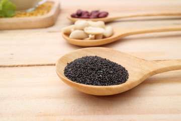 Healthy fresh vegetables salad preparation with kitchen utensils on a table and nutrition concepts