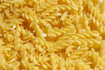 Close up of raw pasta