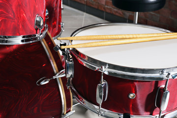 Fototapeta na wymiar Drum set closeup