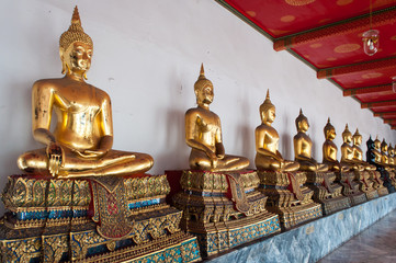 Golden Statue of Buddha at Wat Pho in Bangkok, Thailand