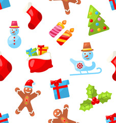 Fototapeta premium Christmas Seamless Pattern