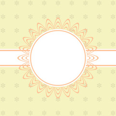 Christmas round frame with place for text