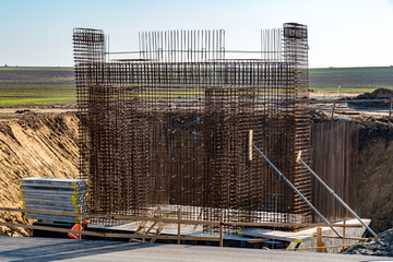 View on the steel bars